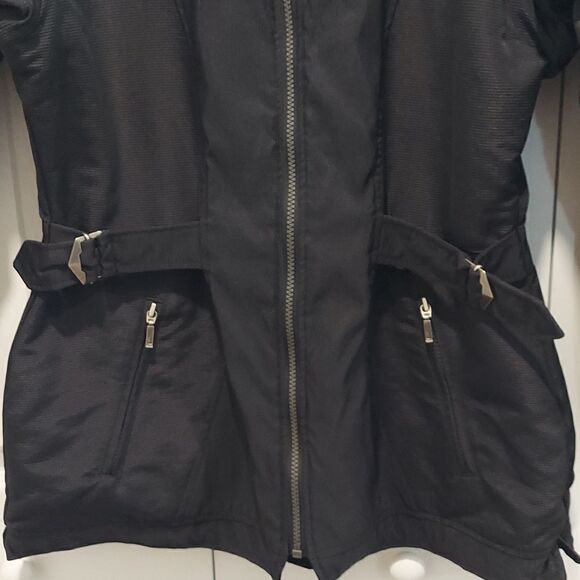 NILS Vintage 90s Retro Black Ski Jacket Reversible Velvet Size 12 - Picture 2 of 12